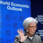 Christine Lagarde, ayer, en Davos-EFE / LAURENT GILLIERON