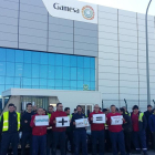 Trabajadores de Gamesa Ágreda en la concentración de ayer-HDS