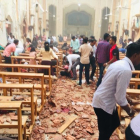 La iglesia de St.Sebastian tras el ataque bomba en Sri Lanka.-FACEBOOK / ST.SEBASTIAN'S CHURCH