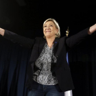 La candidata de la extrema derecha a las elecciones presidenciales francesas, Marine Le Pen, durante un acto de campaña.-EFE