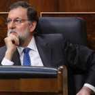 Mariano Rajoy, en el pleno del Congreso de los Diputados.-JUAN MANUEL PRATS