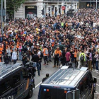 Manifestación de los CDR y la izquierda radical, en la plaza Urquinaona, el 10 de octubre.-ÁNGEL GARCÍA