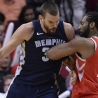 Marc Gasol durante el partido.-GEORGE BRIDGES