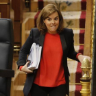 La vicepresidenta del Gobierno, Soraya Sáenz de Santamaría, en el Congreso este miércoles.-Foto: AGUSTÍN CATALAN