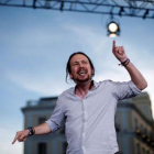 Pablo Iglesias, en el acto de Podemos en la Puerta del Sol de Madrid, el sábado pasado.-REUTERS / JUAN MEDINA