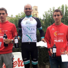 Los hermanos Izquierdo en el pódium de la prueba burgalesa.-D.S.