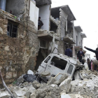 Una imagen de archivo de un bombardeo en Damasco.-EFE / ARCHIVO