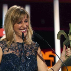 Cecilia Freire, en el acto de recogida del Premio Ondas.-EFE / TONI ALBIR
