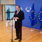 El presidente del Gobierno Mariano Rajoy en  la conferencia de alto nivel sobre el Sahel organizada por la Comisión Europea.-HORST WAGNER (EFE)