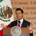 El presidente de Mexico, Enrique Pena Nieto, participa en la decimosexta edicion de Mexico Cumbre de Negocios, con el tema 'Enfrentar los retos estrategicos de Mexico y la Region' en la Expo Guadalajara de Jalisco.-EFE / FRANCISCO GUASCO