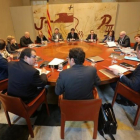 Reunión del Consell Executiu en el Palau de la Generalitat.-
