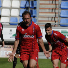 Unai Medina celebra el gol marcado ante el Almería.-DIEGO MAYOR