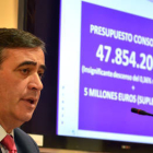 Antonio Pardo durante la presentación del proyecto presupuestario. / ÁLVARO MARTÍNEZ-