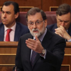 Mariano Rajoy, durante su intervención en la sesión de control al Ejecutivo, el miércoles pasado.-/ EFE / BALLESTEROS (EFE)
