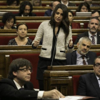 La líder de la formación naranja, Inés Arrimadas, en el Parlament.-JOAN CORTADELLAS