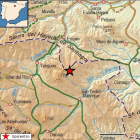 Localización del epicentro en el terremoto de San Pedro Manrique. HDS