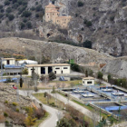 La actual depuradora de Soria ubicada frente a la ermita de San Saturio. / ÁLVARO MARÍNEZ-