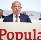 Emilio Saracho, que fue presidente del Banco Popular entre febrero y junio del 2017, durante una junta de accionistas de la entidad.-EFE / LUCA PIERGIOVANNI