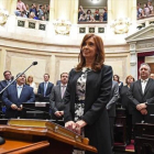 Cristina Fernández de Kirchner jura como senadora en el Congreso argentino, el pasado 29 de noviembre. /-AFP / GABRIEL CANO