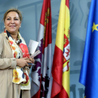 La vicepresidenta y portavoz de la Junta de Castilla y León, Rosa Valdeón, comparece en rueda de prensa posterior al Consejo de Gobierno.-ICAL