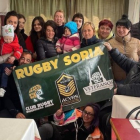 El grupo de refugiados ucranianos llegó con los veteranos del Club de Rugby y otra furgoneta de tres mujeres de Lérida. HDS