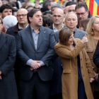 La presidenta del Parlament, Carmen Forcadell, el pasado 16 de diciembre, en la puerta del Palacio de Justicia de Barcelona.-DANNY CAMINAL
