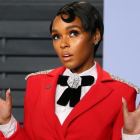 Janelle Monáe, en una de las fiestas de los Oscar, en marzo pasado.-AFP