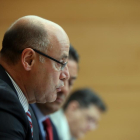 El director general de Presupuestos y Estadística, José Armando Baeta Canales, comparece en la comisión del HUBU para informar de los informes perceptivos en los reequilibrios económicos y financieros del Hospital Universitario de Burgos.-ICAL