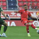 Castellano fue de los destacados en el partido de presentación que el Numancia jugó ante el Athletic.-Valentín Guisande