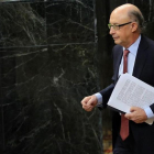 El ministro de Hacienda, Cristobal Montoro, en el pleno del Congreso la semana pasada.-JUAN MANUEL PRATS