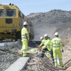 Obras de la renovación de la línea de ferrocarril para el tren Soria-Torralba-Madrid. HDS