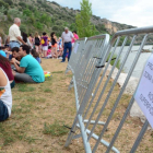 Vallas con carteles advirtiendo del peligro de zambullirse en San Polo en 2016.-ÁLVARO MARTÍNEZ