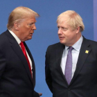 Boris Johnson, junto a Donald Trump, en la cumbre de la OTAN, el pasado 4 de diciembre.-GETTY IMAGES EUROPE