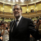 Mariano Rajoy, el jueves en el Congreso de los Diputados, tras perder la primera votación.-JOSÉ LUIS ROCA