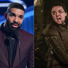 Drake se acordó de Arya Stark al recoger su premio en los Billboard Music Awards.-EL PERIÓDICO