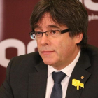 Puigdemont, en una rueda de prensa por videoconferencia desde Bruselas.-ACN