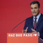 Pedro Sánchez reclama a la gente que acuda a las urnas el 28-A.-JOSÉ LUIS ROCA