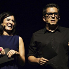 Silvia Abril y Andreu Buenafuente, en la presentación de un concierto benéfico en Barcelona.-EL PERIÓDICO