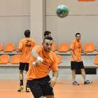 Litos en una entrenamiento de este pretemporada. / A. Martínez-