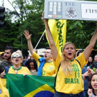 Seguidores de Bolsonaro, la semana pasada, en Sao Paulo-AMANDA PETRONELLI