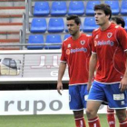 Regalón, Satrústegui y Juanma han jugado junto a Malón, la mayoría de los encuentros en defensa. / DIEGO MAYOR-
