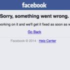 Mensaje de error de Facebook.-