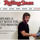 Imagen de la portada de la web de 'Rollin Stone' con la noticia de la entrevista entre Sean Penn y 'el Chapo' Guzmán.-