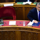 Viktor Orbán, en el Parlamento húngaro.-ATTILA KISBENEDEK / AFP