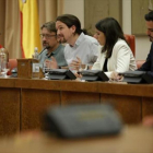 Xavier Domènech y Pablo Iglesias proponen su asamblea parlamentaria-JOSÉ LUIS ROCA