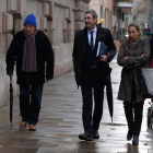 Felix Millet, Jordi y Gemma Montull y Daniel Osàcar llegan a la Audiencia para comparecer por el caso Palau.-JOAN PUIG