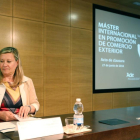 PIlar del Olmo, durante la clausura del Master Internacional de Promoción del Comercio Exterior.-ICAL