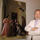 Claudio Bravo Camus, junto a su obra ’Tentación de san Antonio’.-AGENCIAS