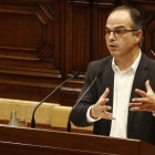 Jordi Turull, durante su intervención en el debate de política general del Parlament.-FERRAN NADEU