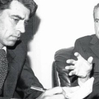 CUERPO A CUERPO. Jesús Hermida (San Juan del Puerto, Huelva, 1937) entrevista a Richard Nixon en el Despacho Oval.-